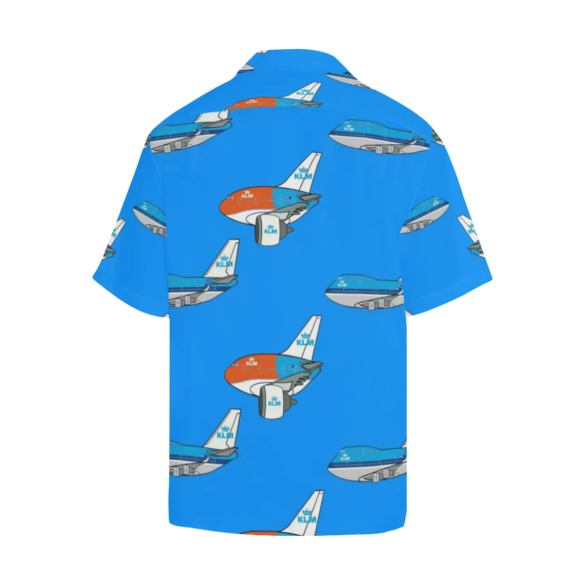 747 KLM LIGHT BLUE HAWAIIAN SHIRT