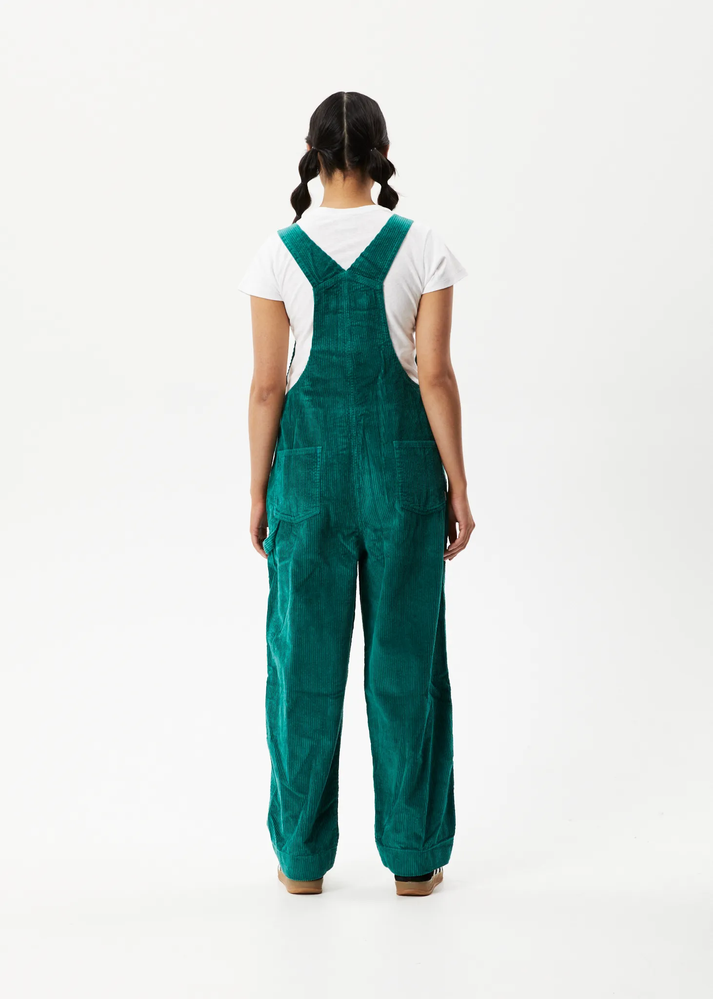 AFENDS Womens Louis - Corduroy Baggy Overalls - Emerald