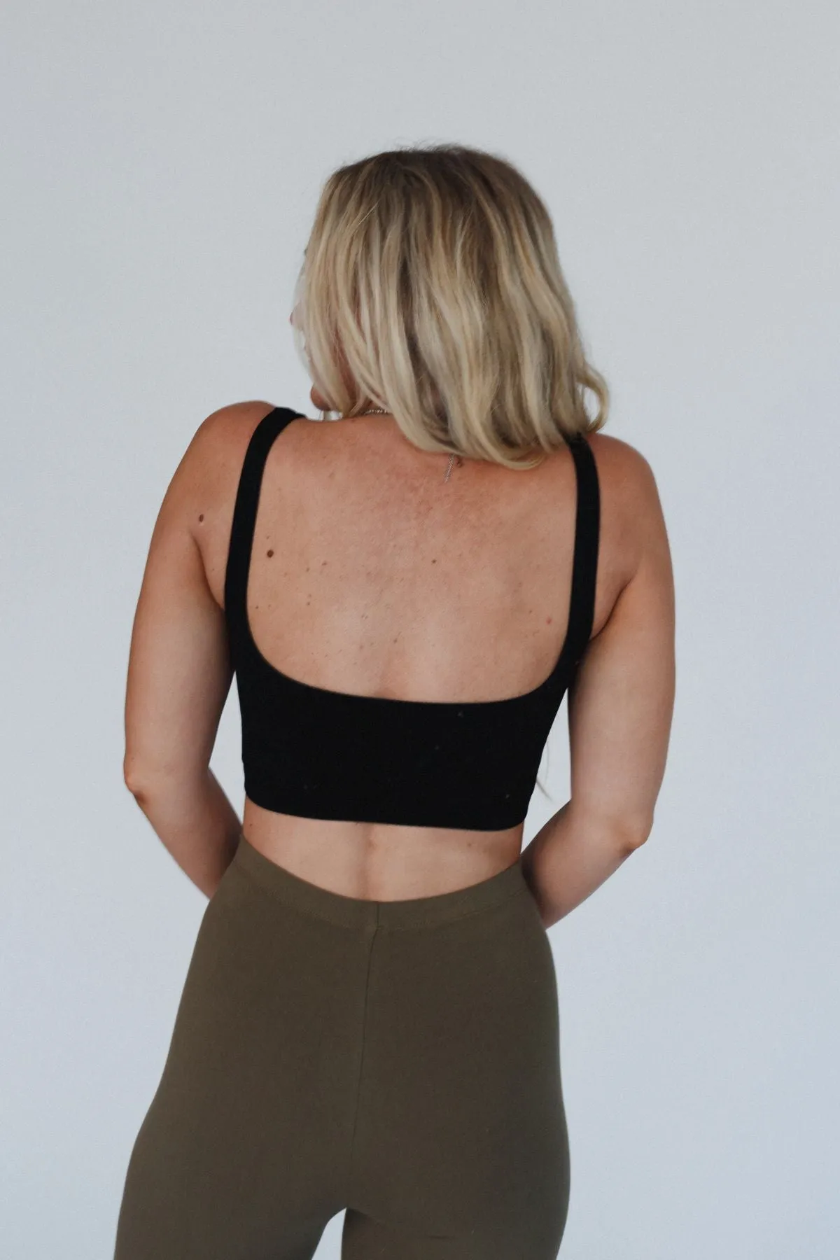 All For One Ribbed Bralette - Black