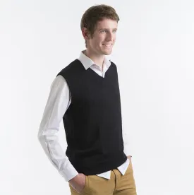 Alpaca Wool Vest in Black