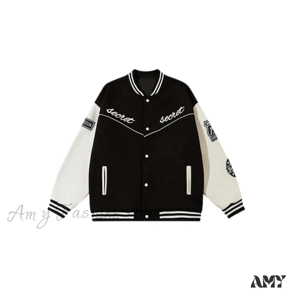 Amy Fashion - Streetwear Baseball Uniform Jacket