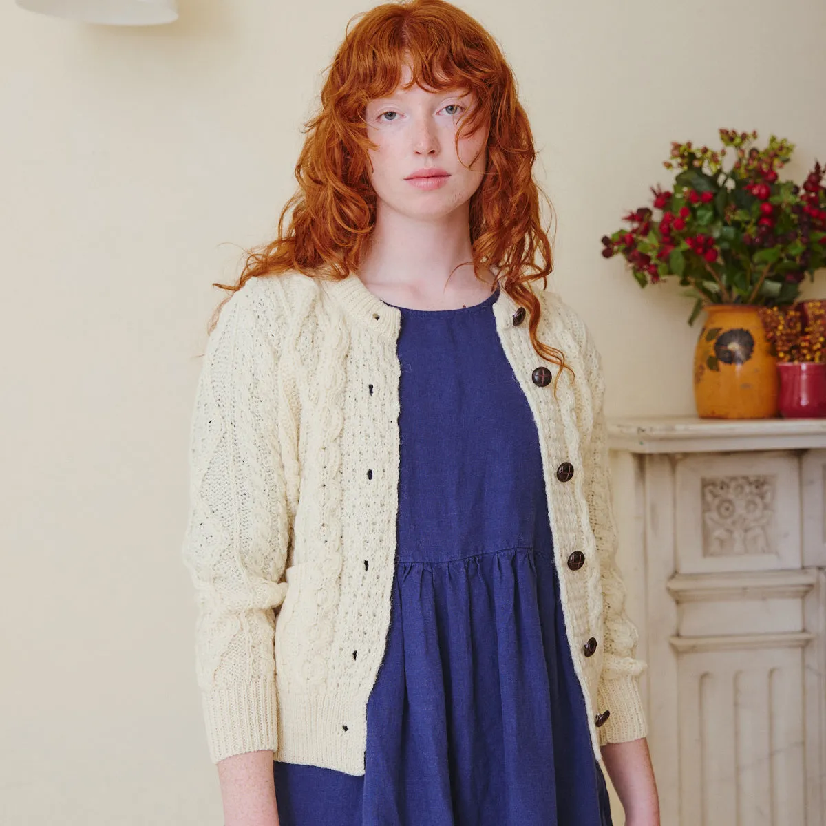 Aran Cardigan - Cream