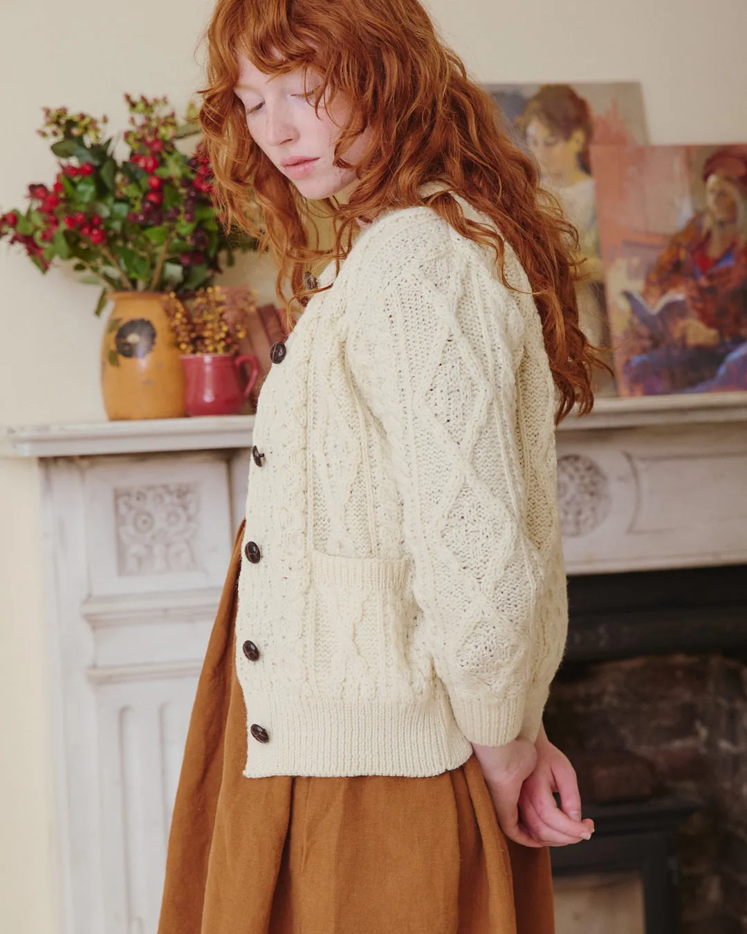 Aran Cardigan - Cream