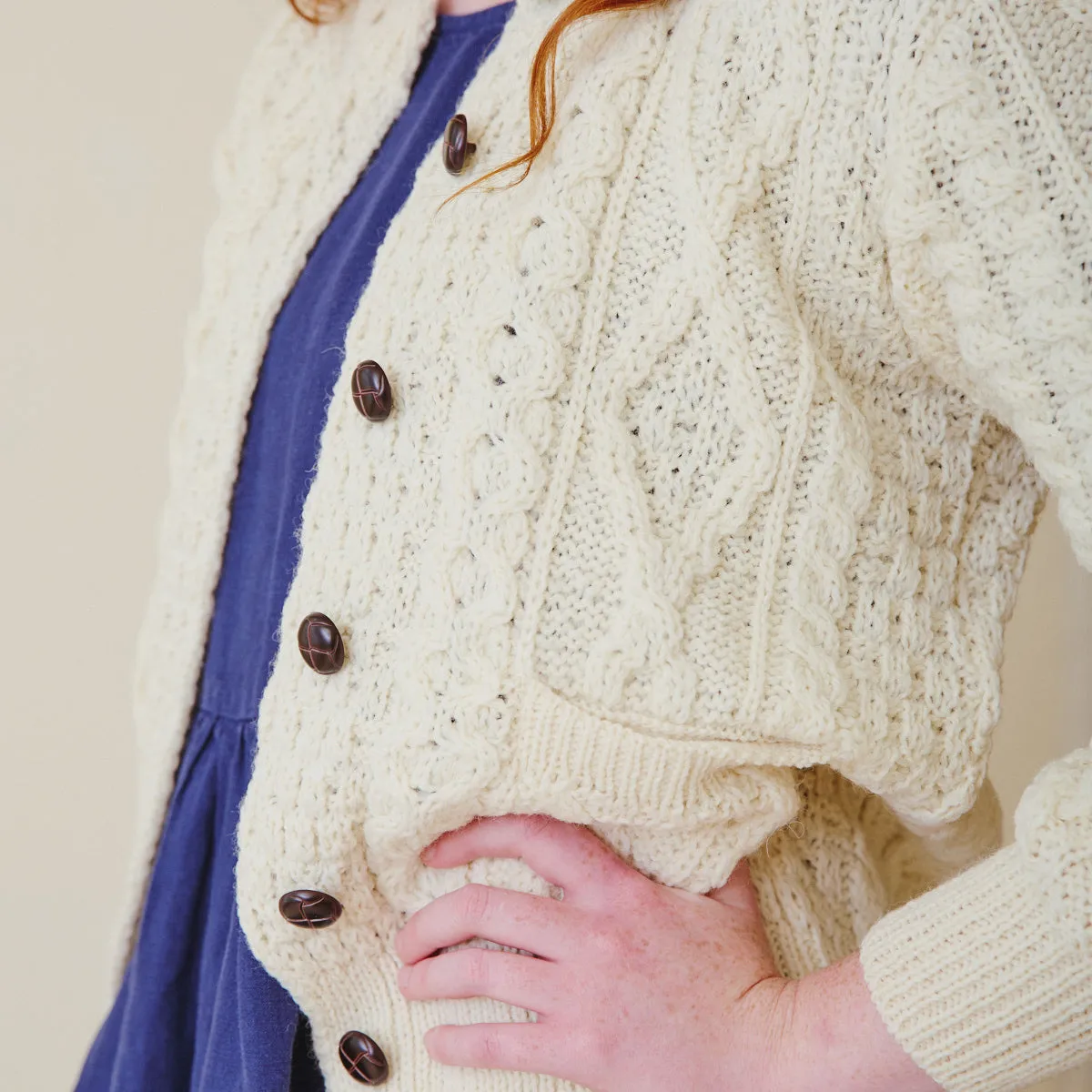 Aran Cardigan - Cream