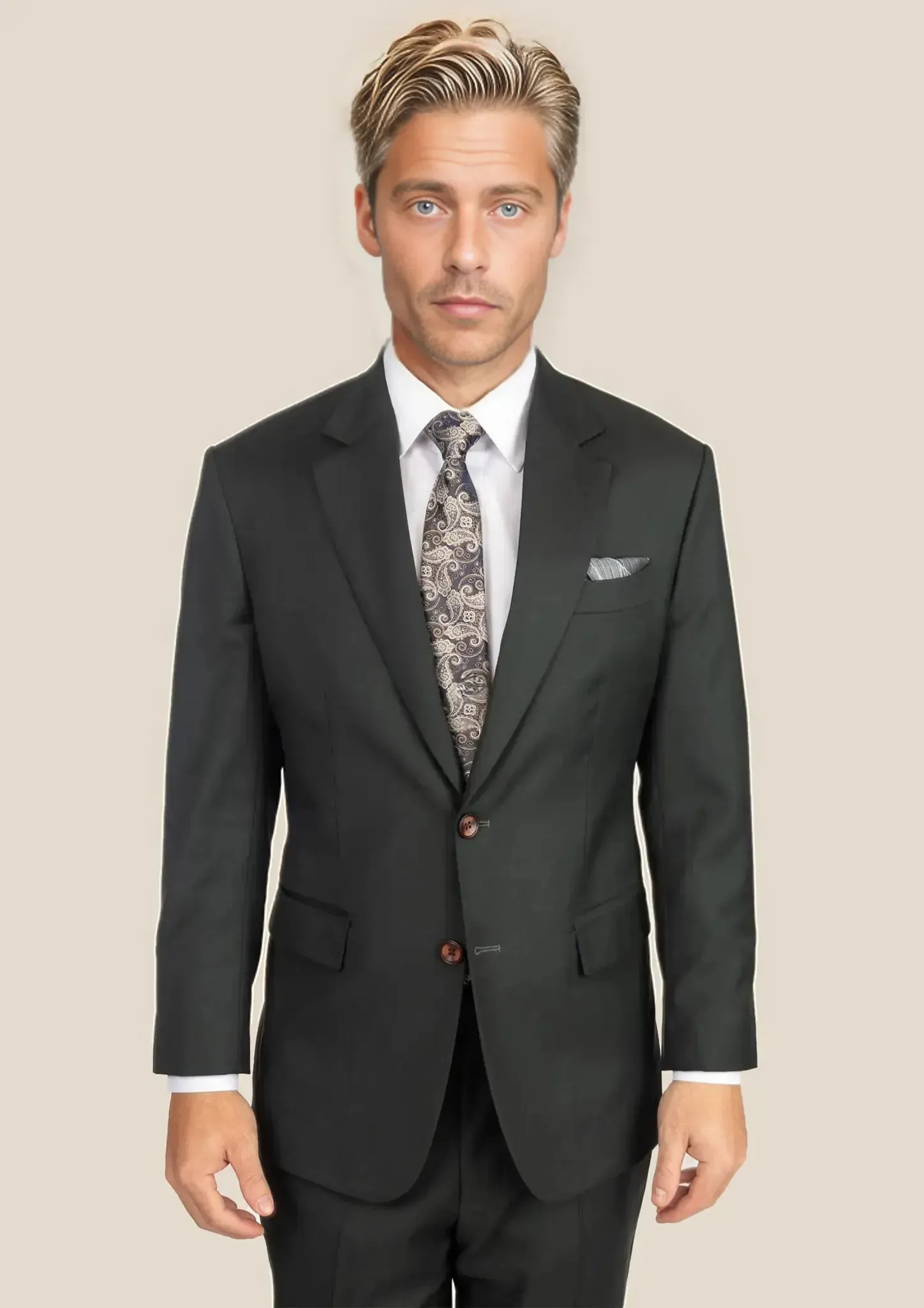 Astor Dark Green Twill Suit