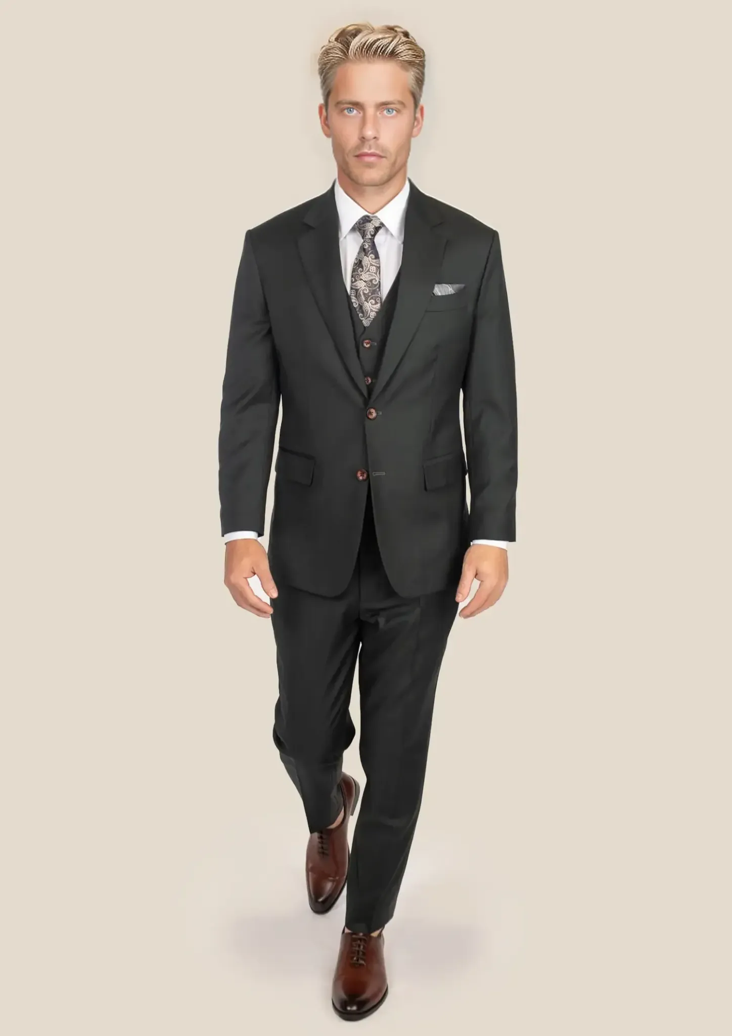 Astor Dark Green Twill Suit