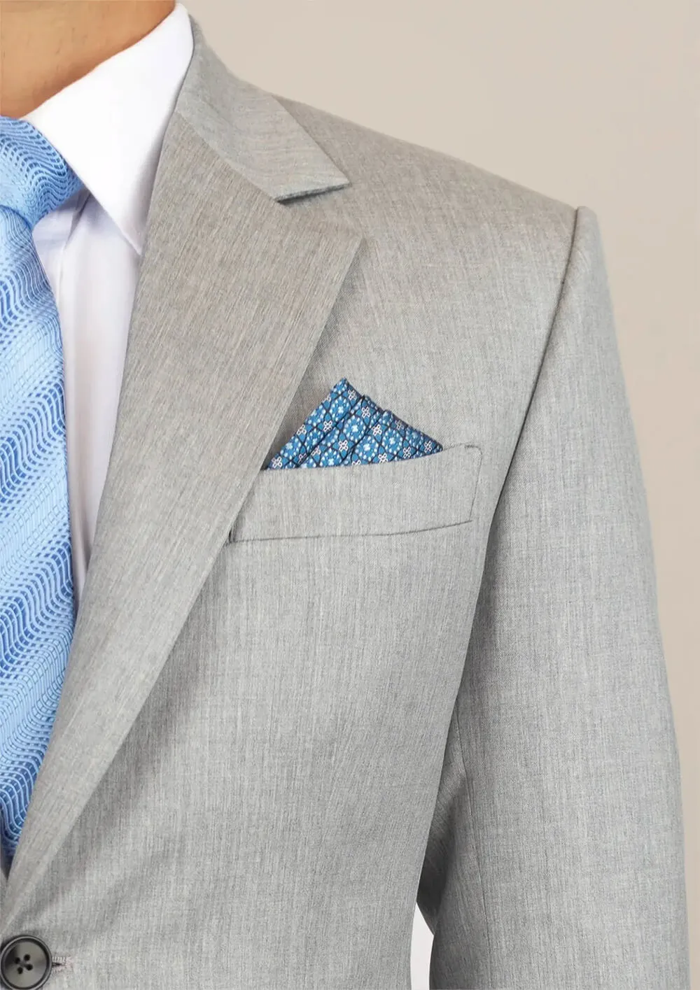 Astor Glacier Grey Twill Suit