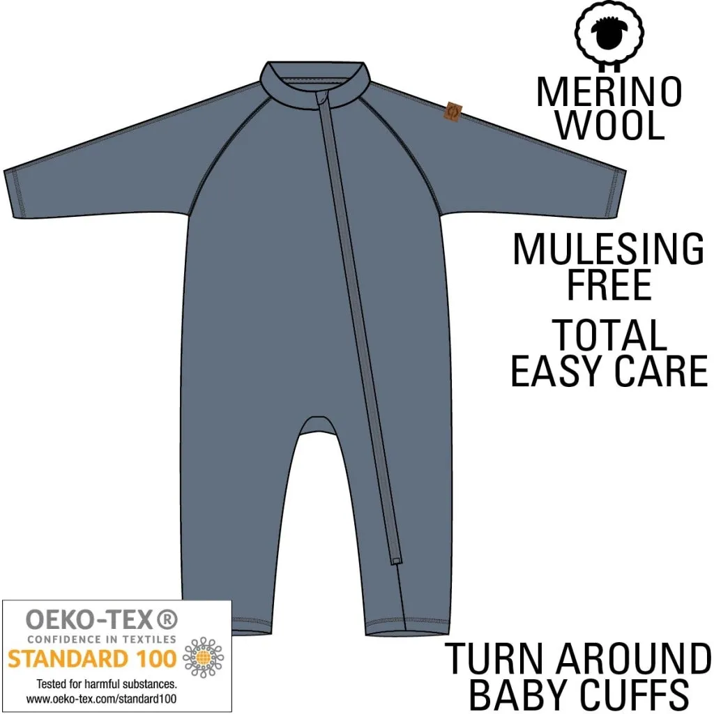 Baby Wool Suit Double Zip - Flint Stone