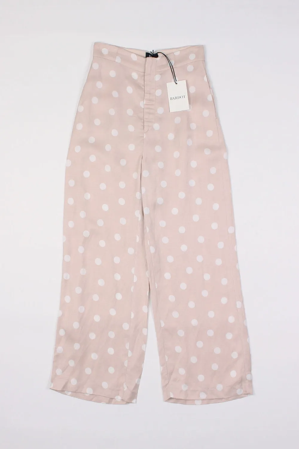 Bardot Pink Polka Dot Wide Leg Pants 6