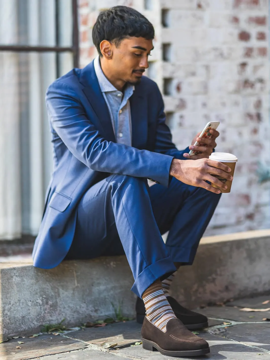 Blue Dormeuil Suit - Venice Lining