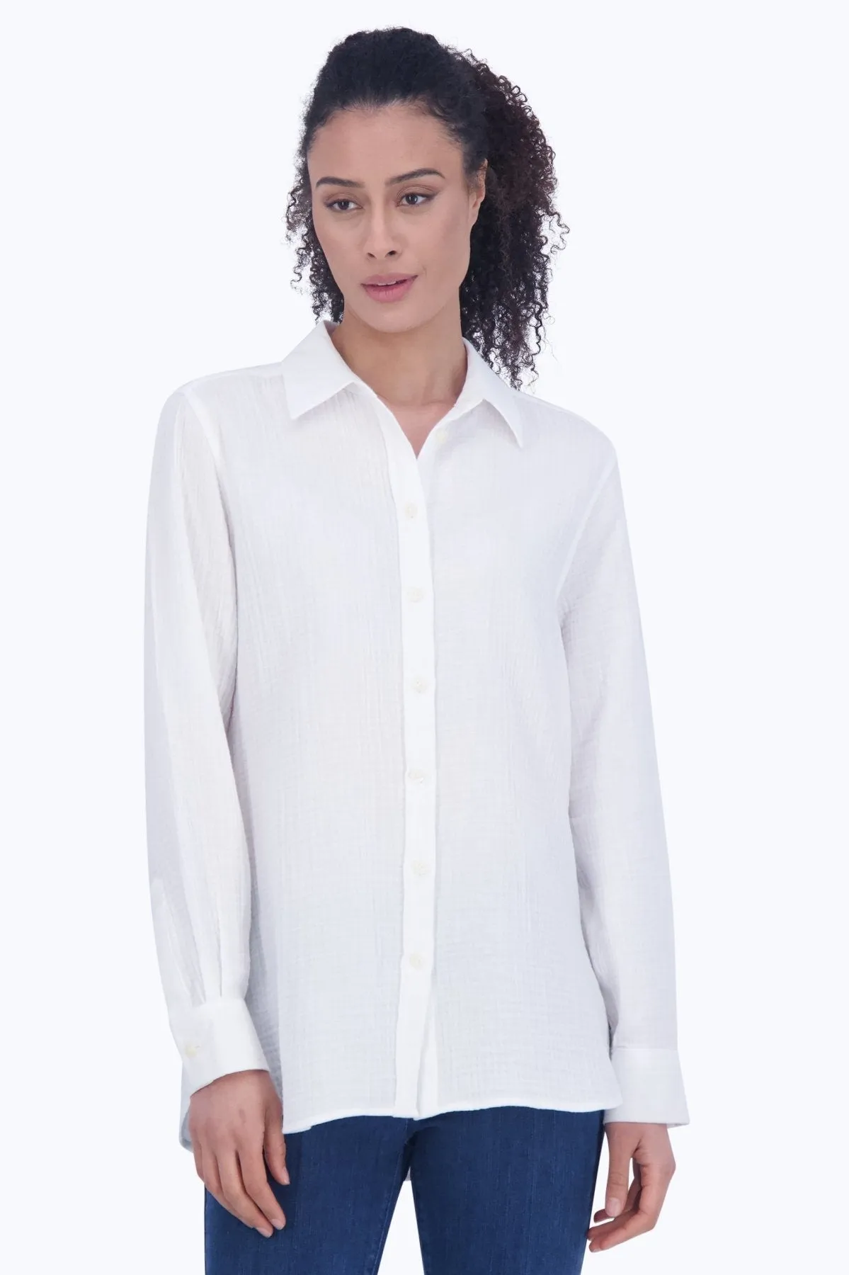 Boyfriend Cotton Gauze Tunic