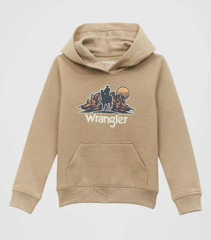 Boy's Wrangler Trench Coat Tan Cowboy Hoodie