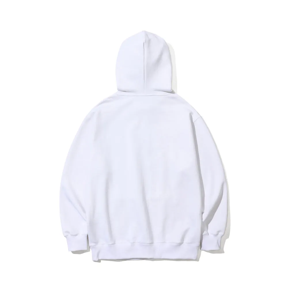 BSRBT SUNDAY RABBIT EMBROIDERY HOODIE WHITE