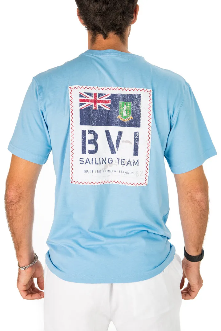 BVI Sailing Team Patch T-shirt - Ocean Blue