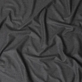 Charcoal grey plain premium pure English Super 120's Flannel wool suiting fabric-D14810