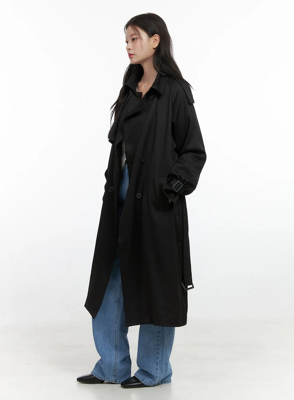 Classic Long Trench Coat OS423