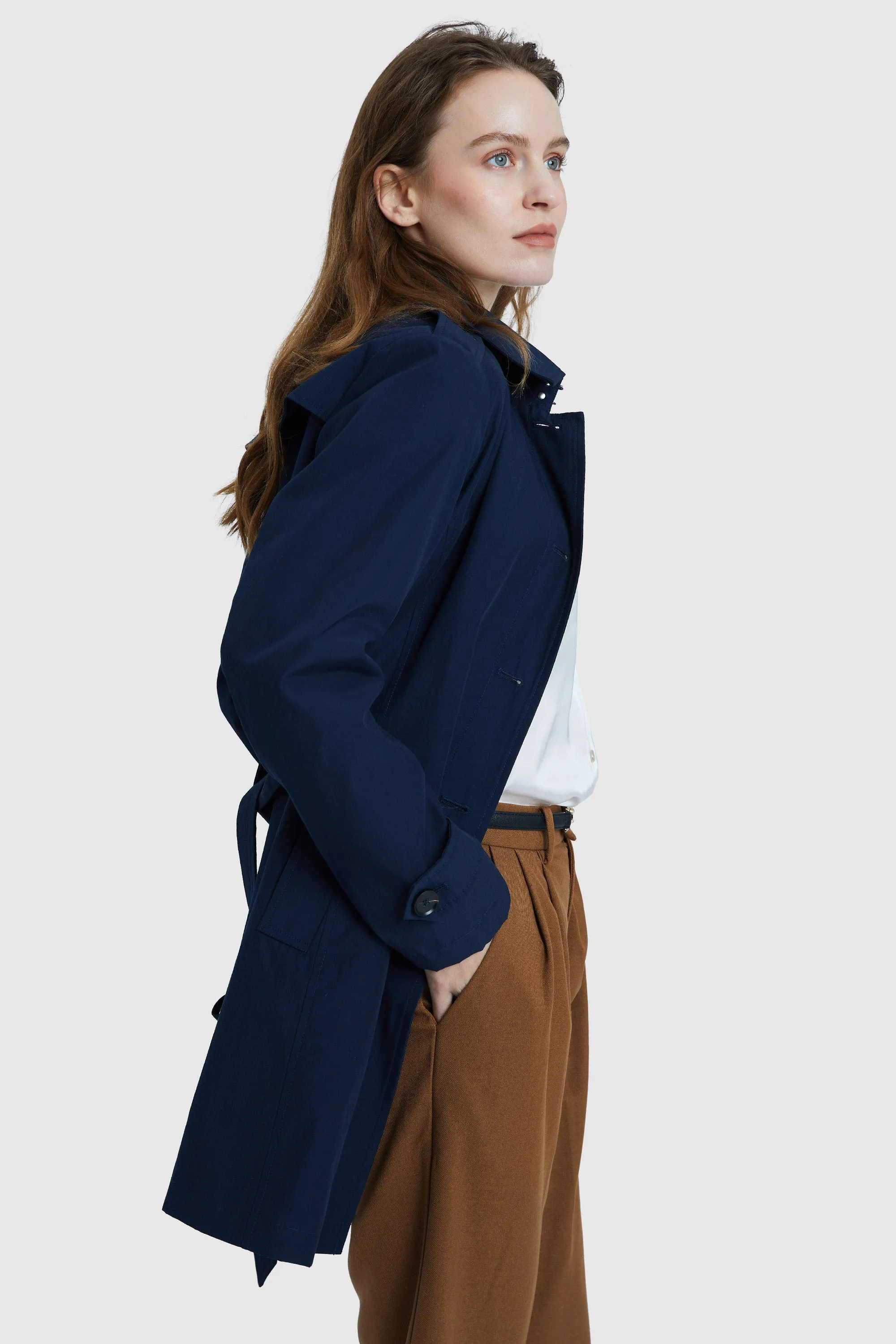 Classic Windproof Belted Trench