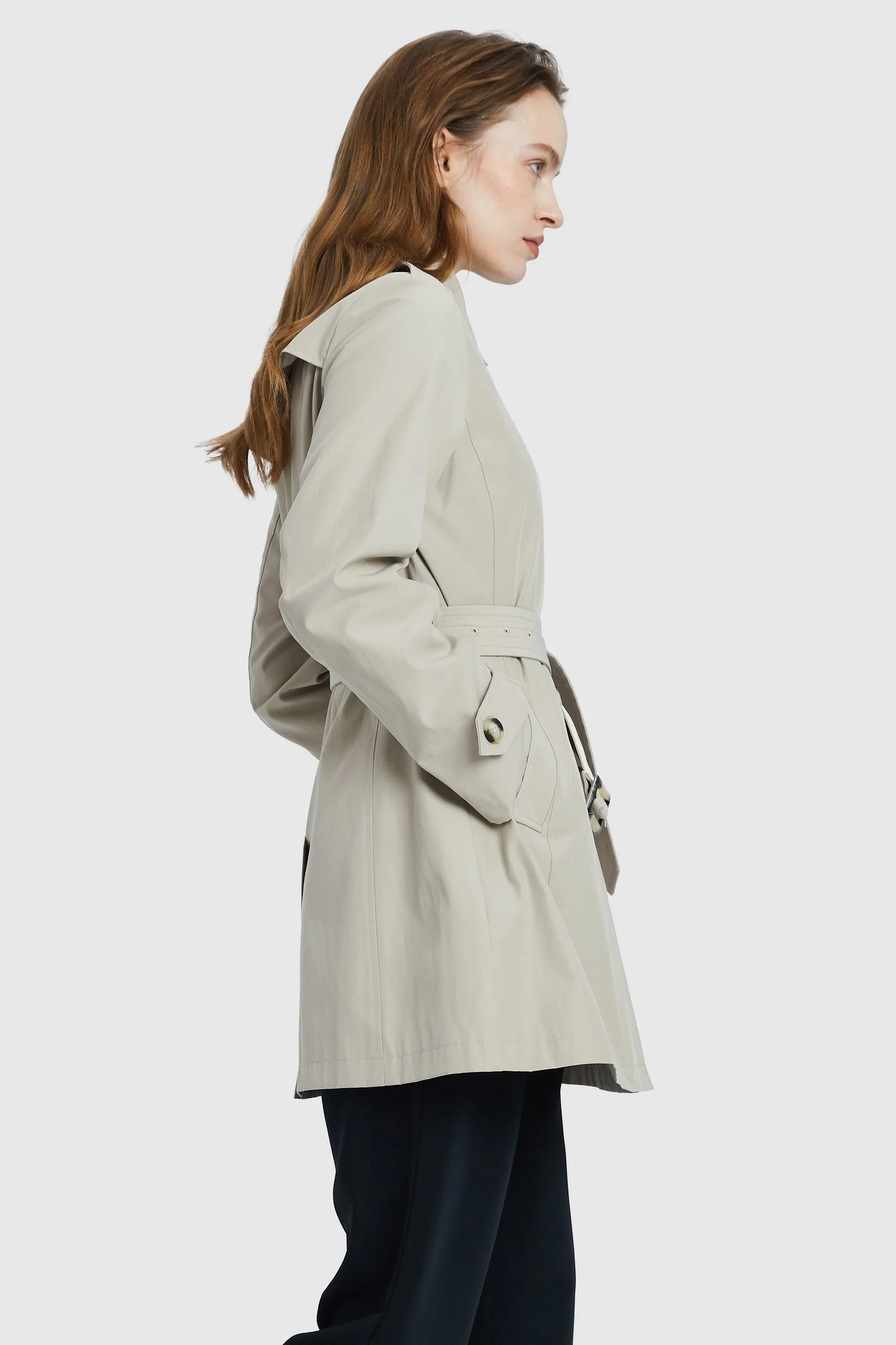 Classic Windproof Belted Trench