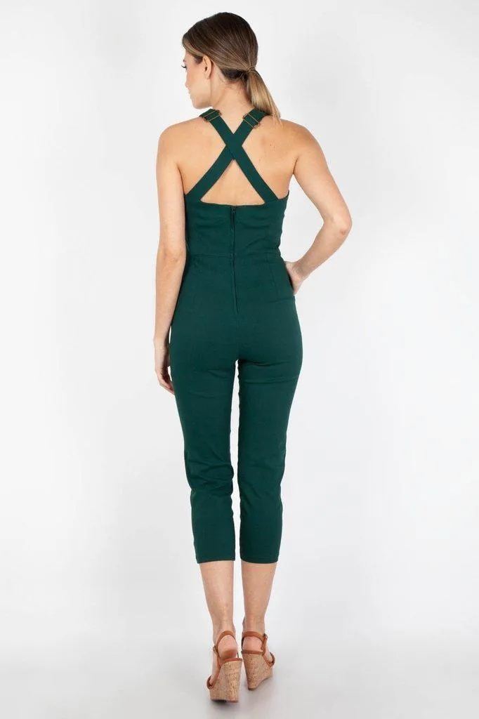 Connie Fitted Capri Overalls