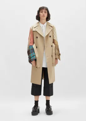 Cotton Patchwork Trench Coat