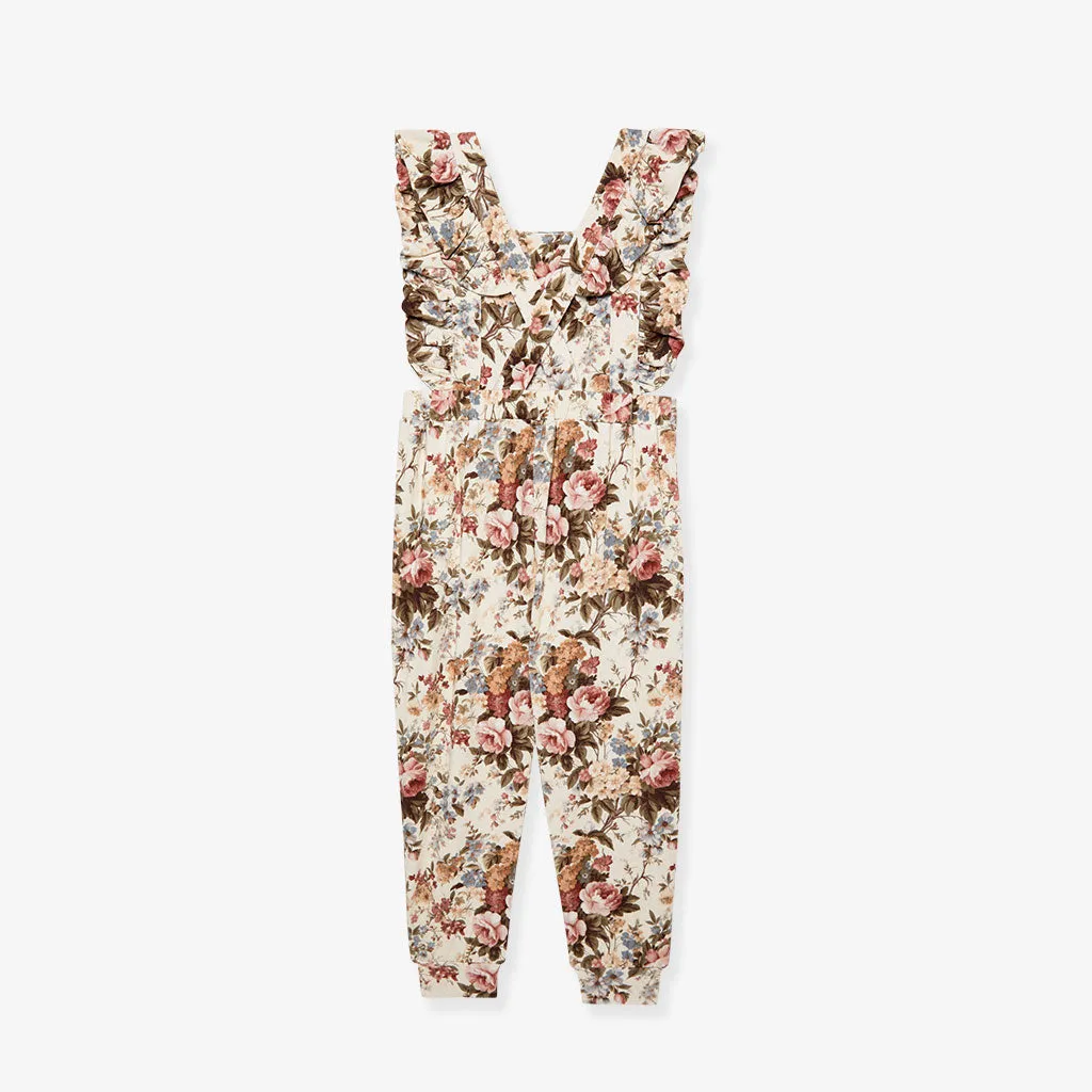 Dauphine French Terry Ruffled Overalls