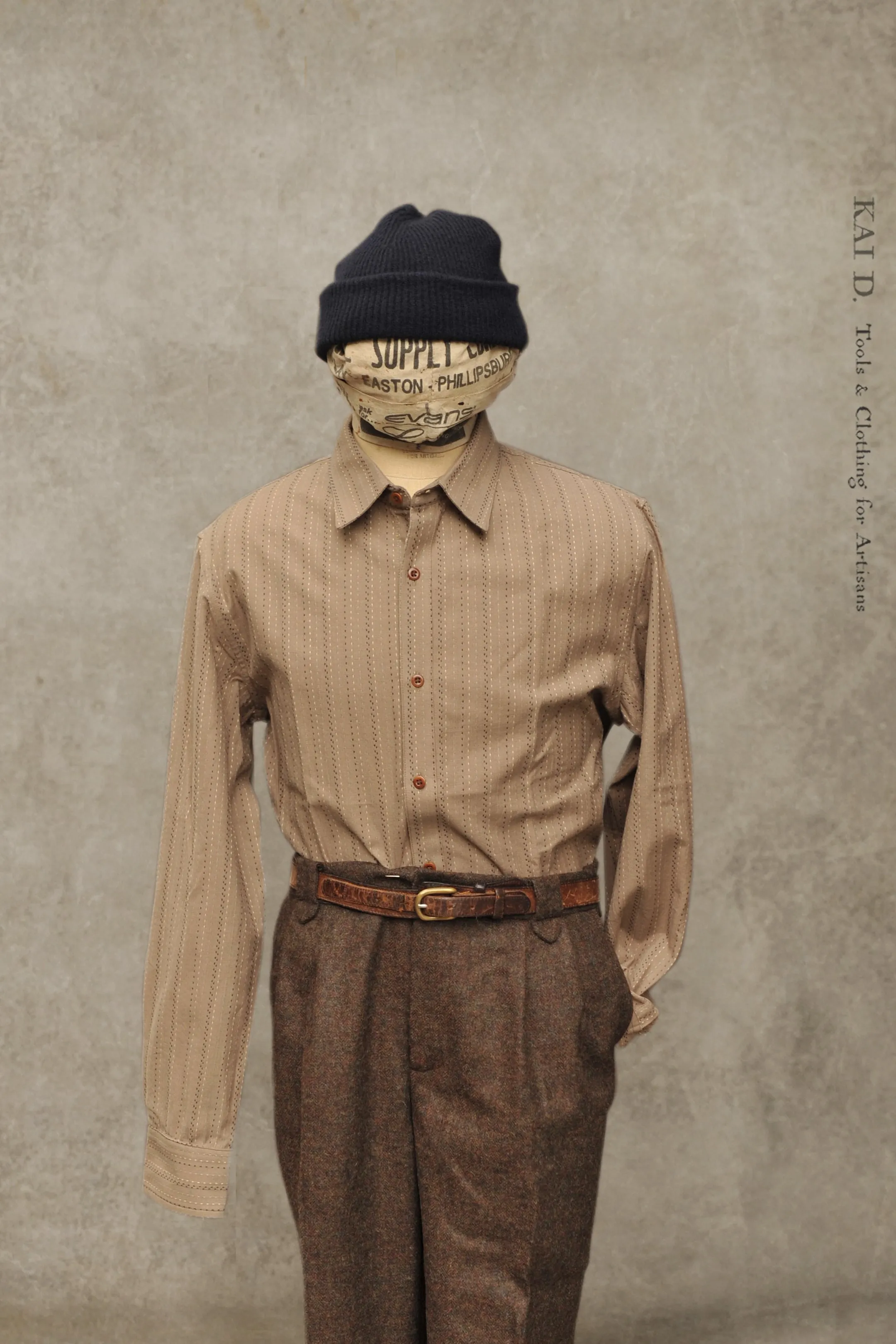 Delancey Shirt - Novel Sashiko Stripe - XL