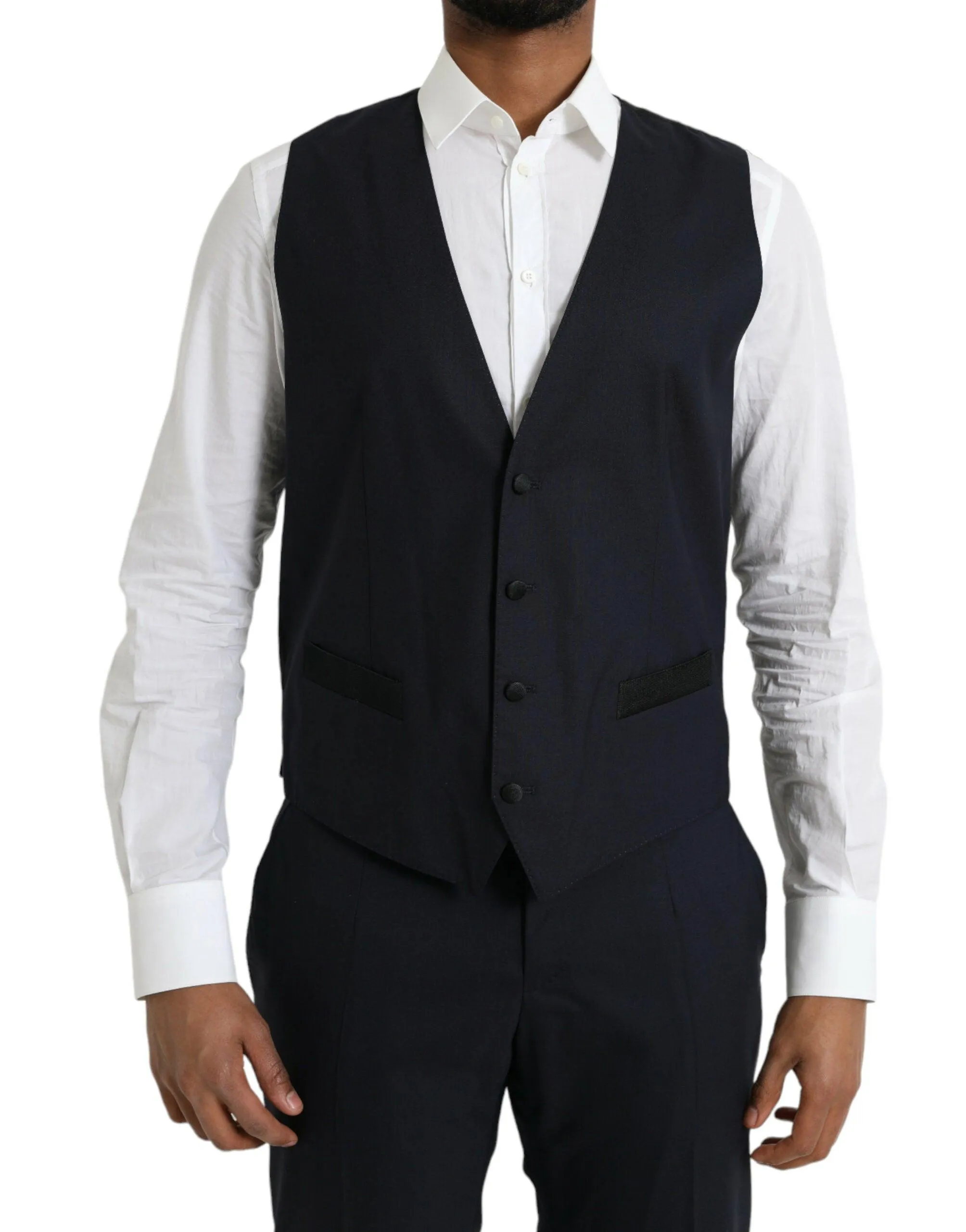 Dolce & Gabbana Dark Blue Formal Three Piece Suit