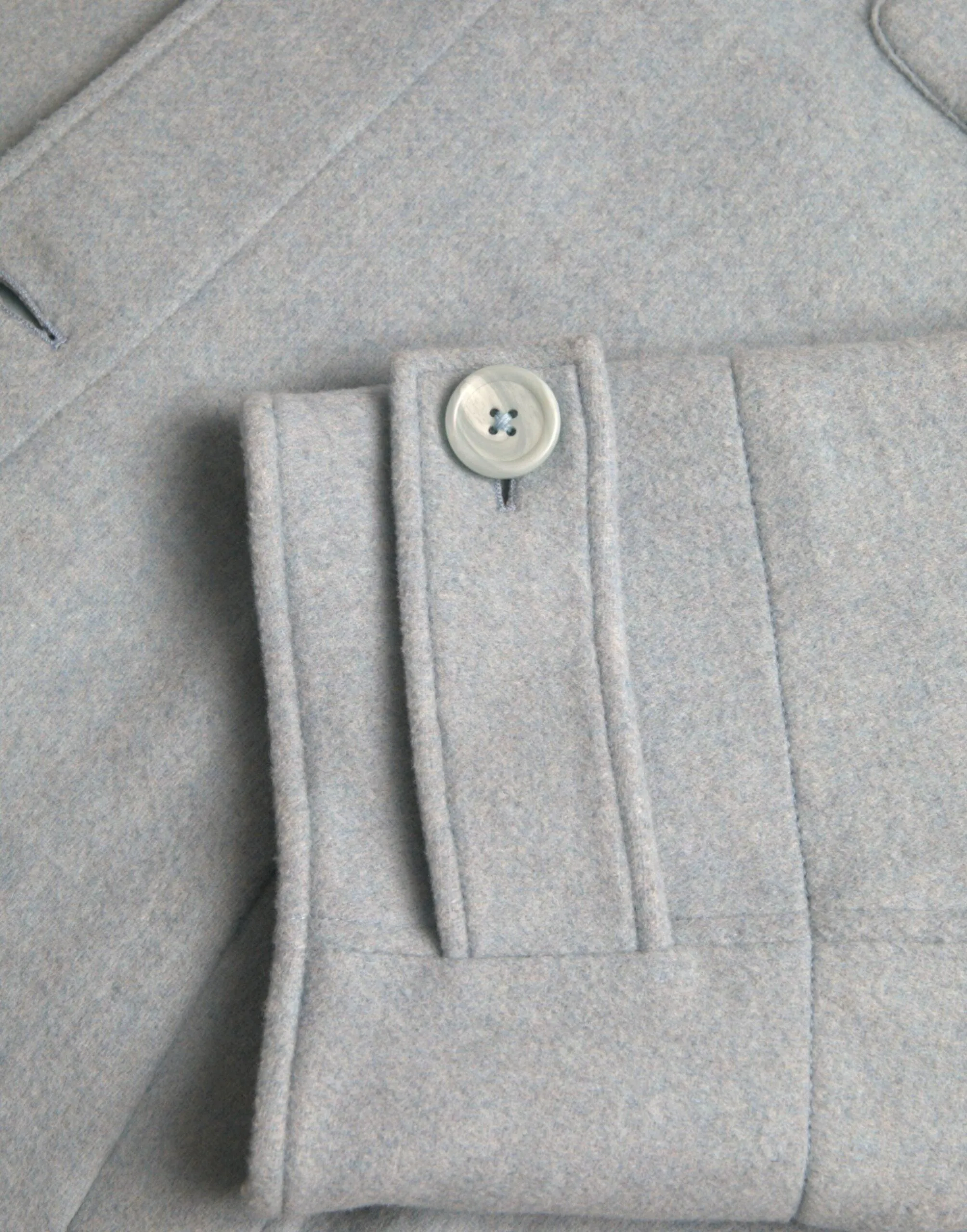 Dolce & Gabbana Light Blue Wool Button Coat