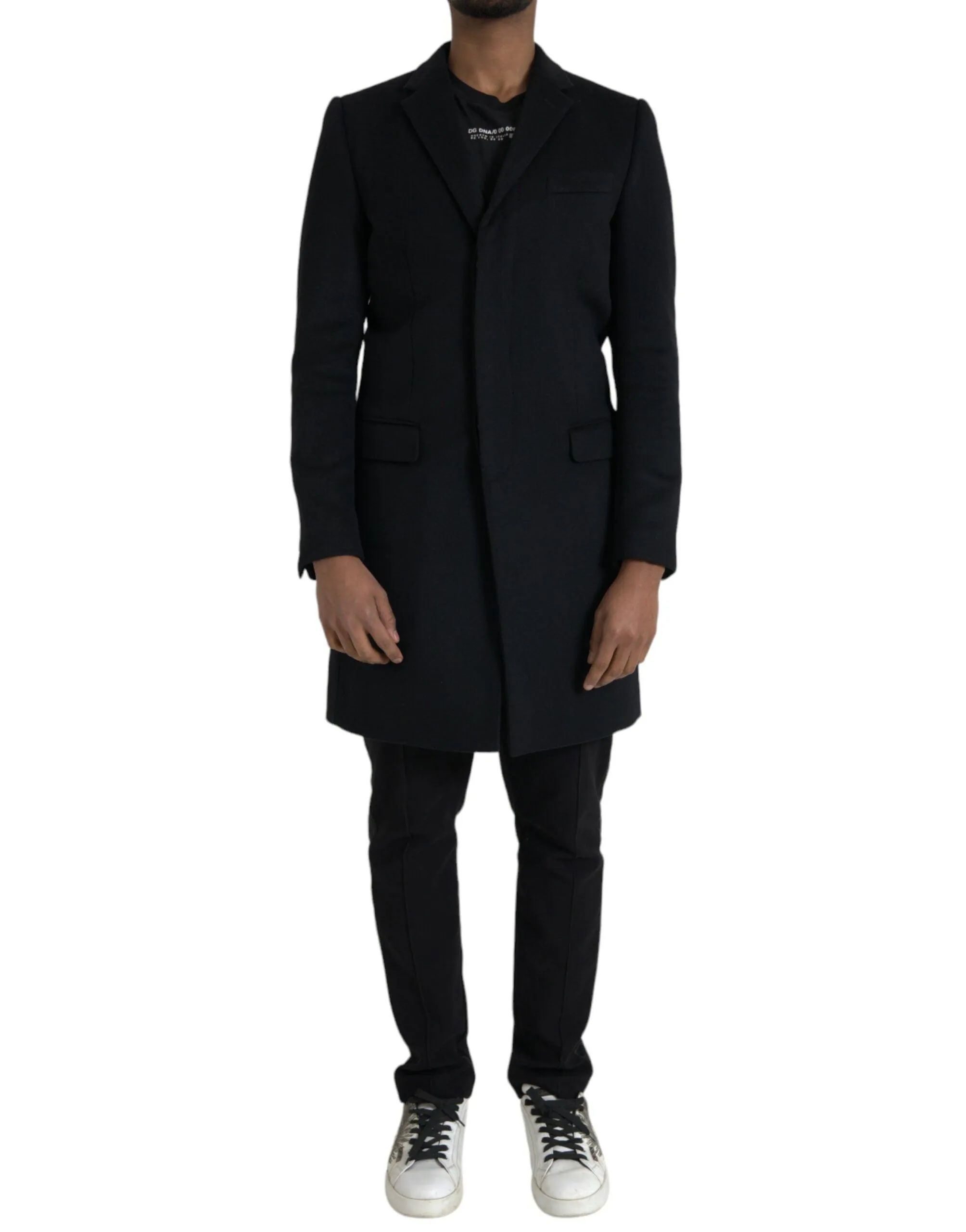 Dolce & Gabbana Single Breasted Wool Coat