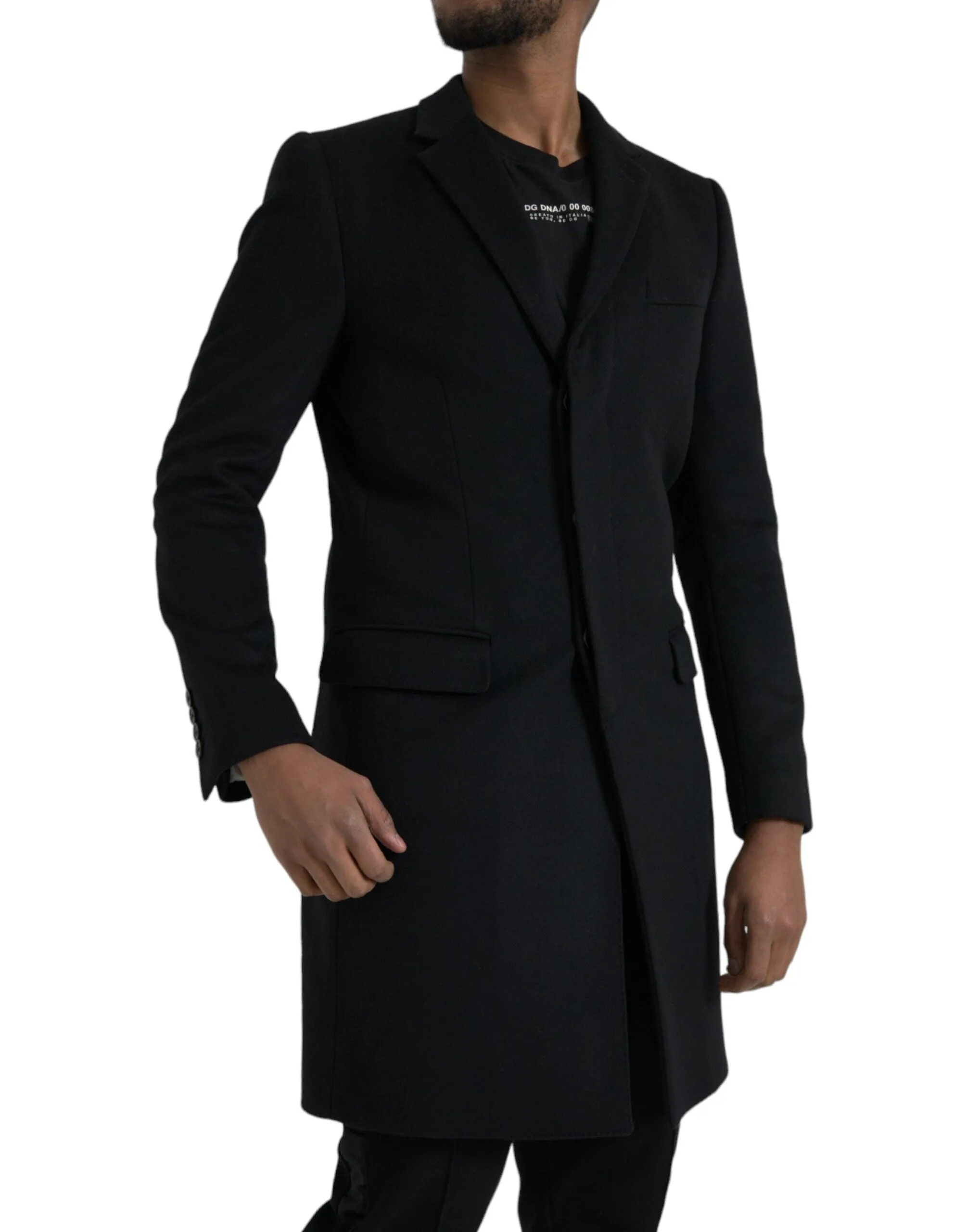 Dolce & Gabbana Single Breasted Wool Coat