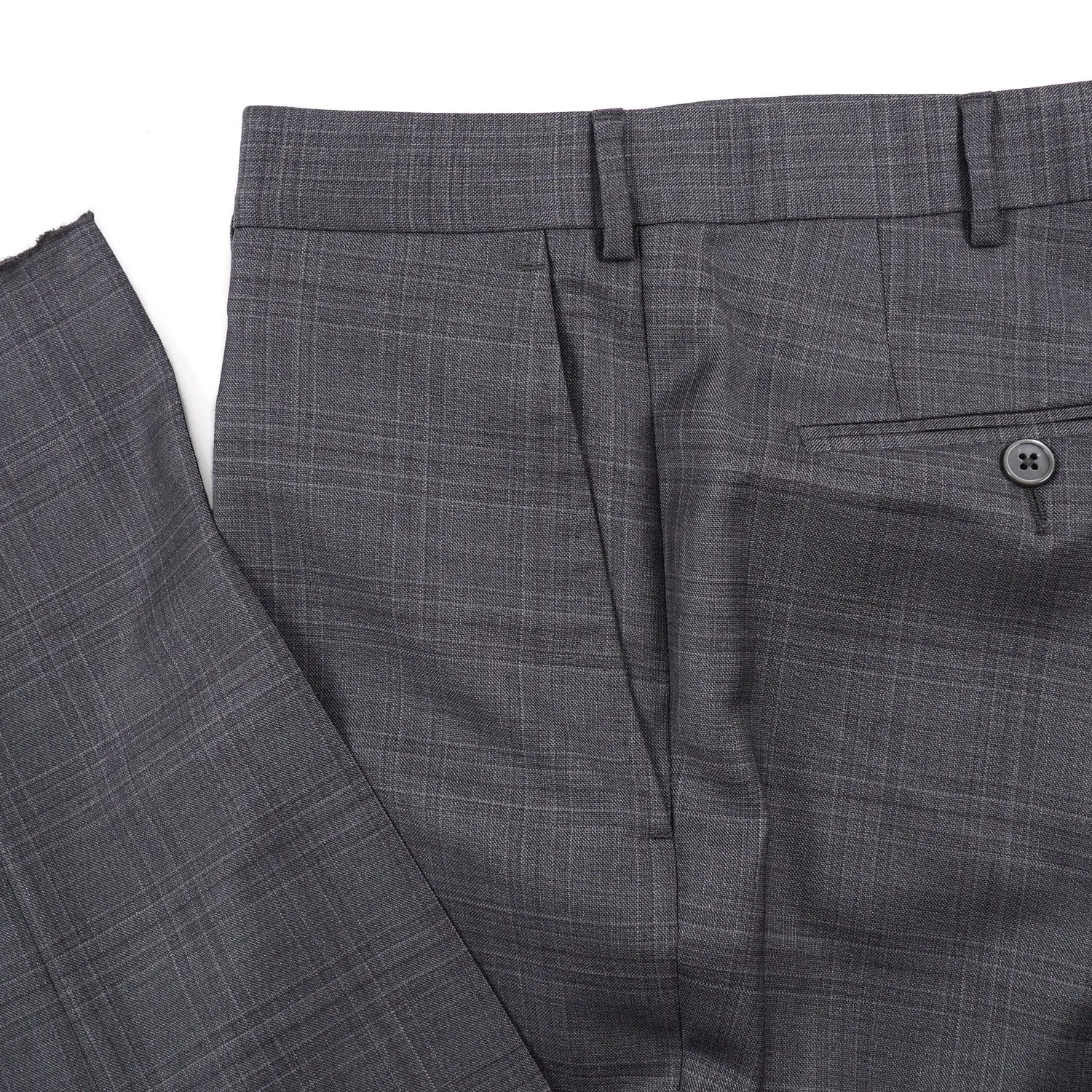 Ermenegildo Zegna Gray Check 'Trofeo' Wool Suit