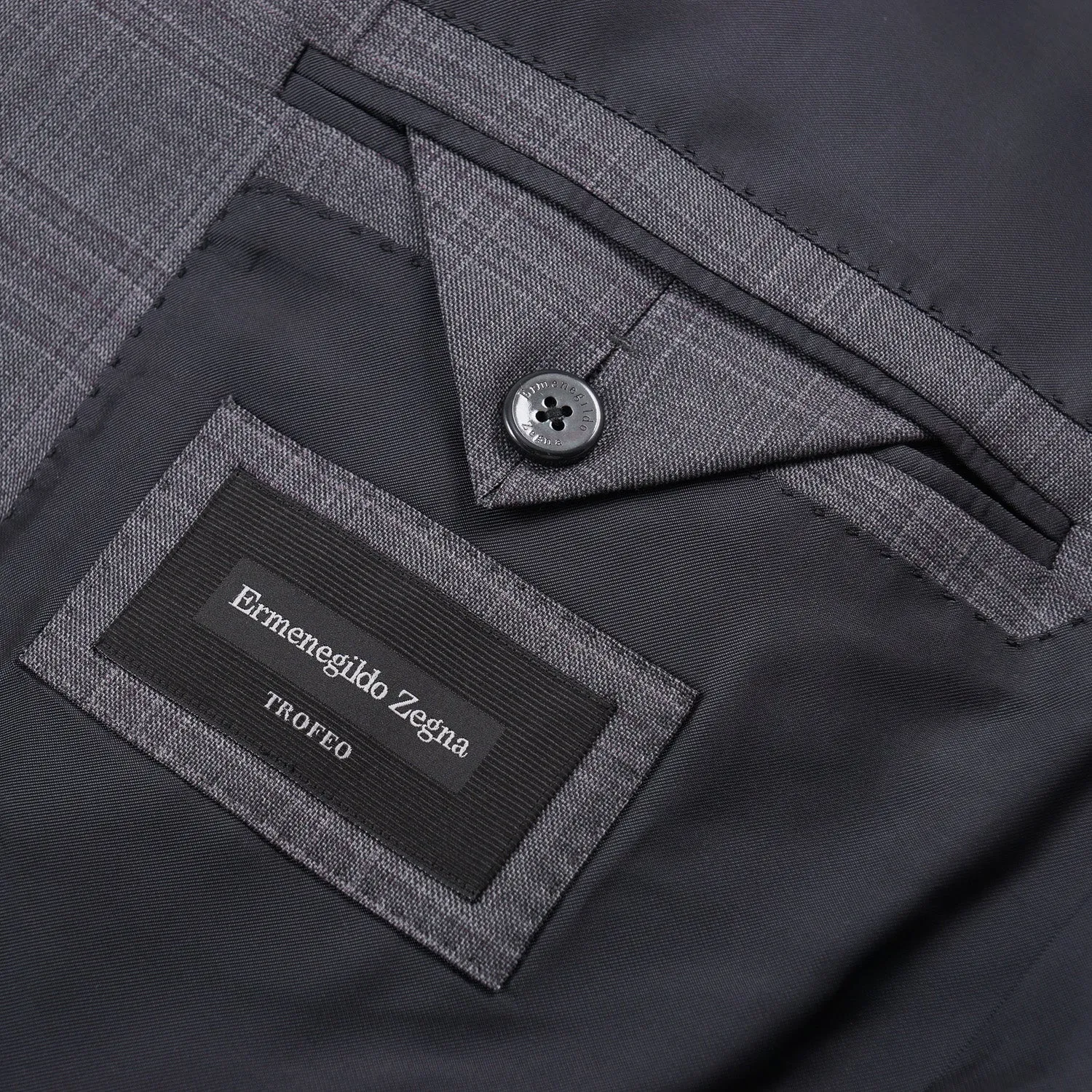 Ermenegildo Zegna Gray Check 'Trofeo' Wool Suit