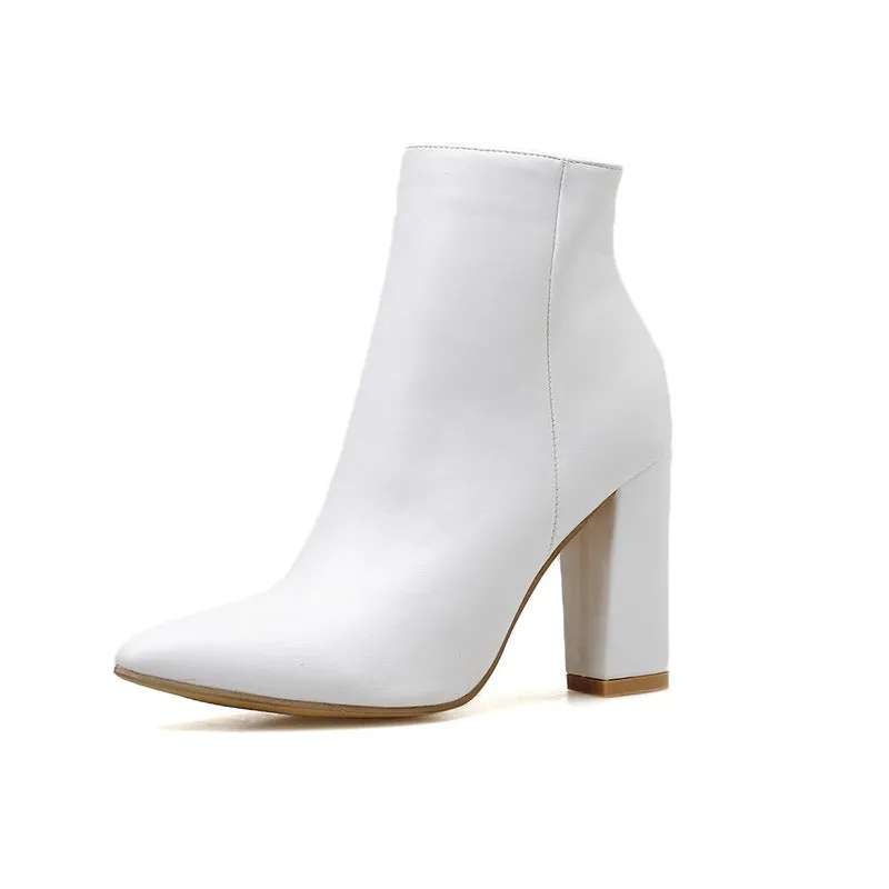 Fashion Point Block Heel Booties