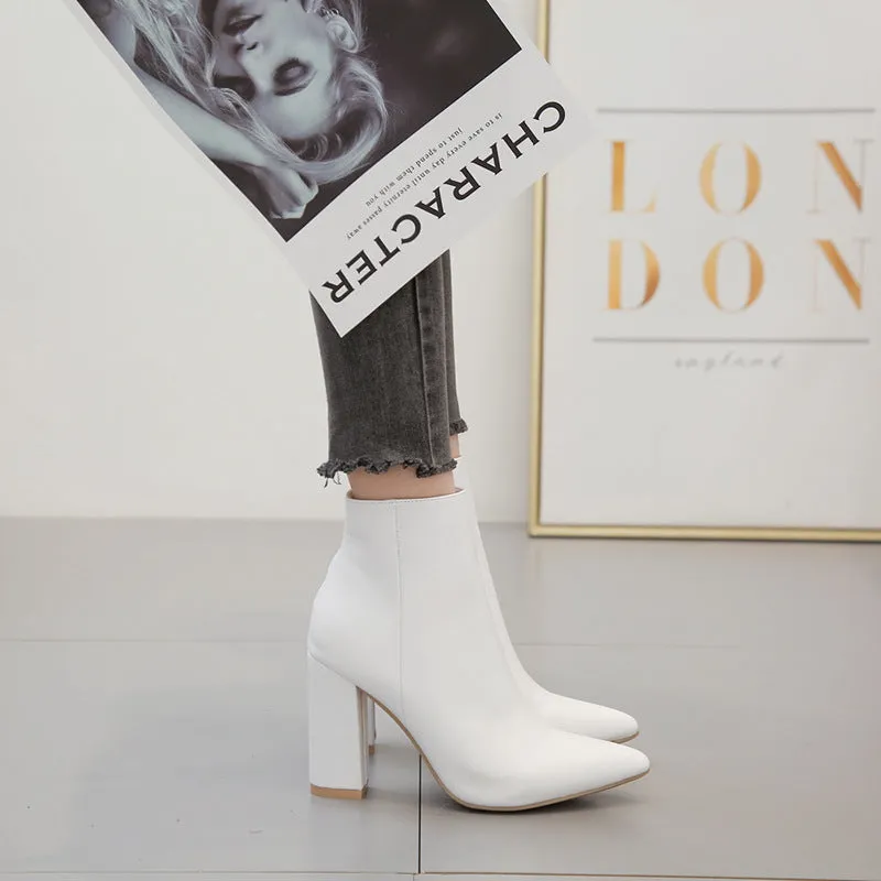 Fashion Point Block Heel Booties