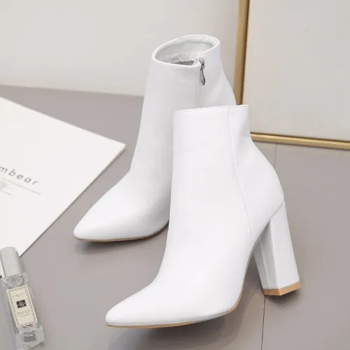 Fashion Point Block Heel Booties