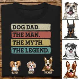 Father's Day - Dog Dad Man Myth Legend - Personalized T-shirt