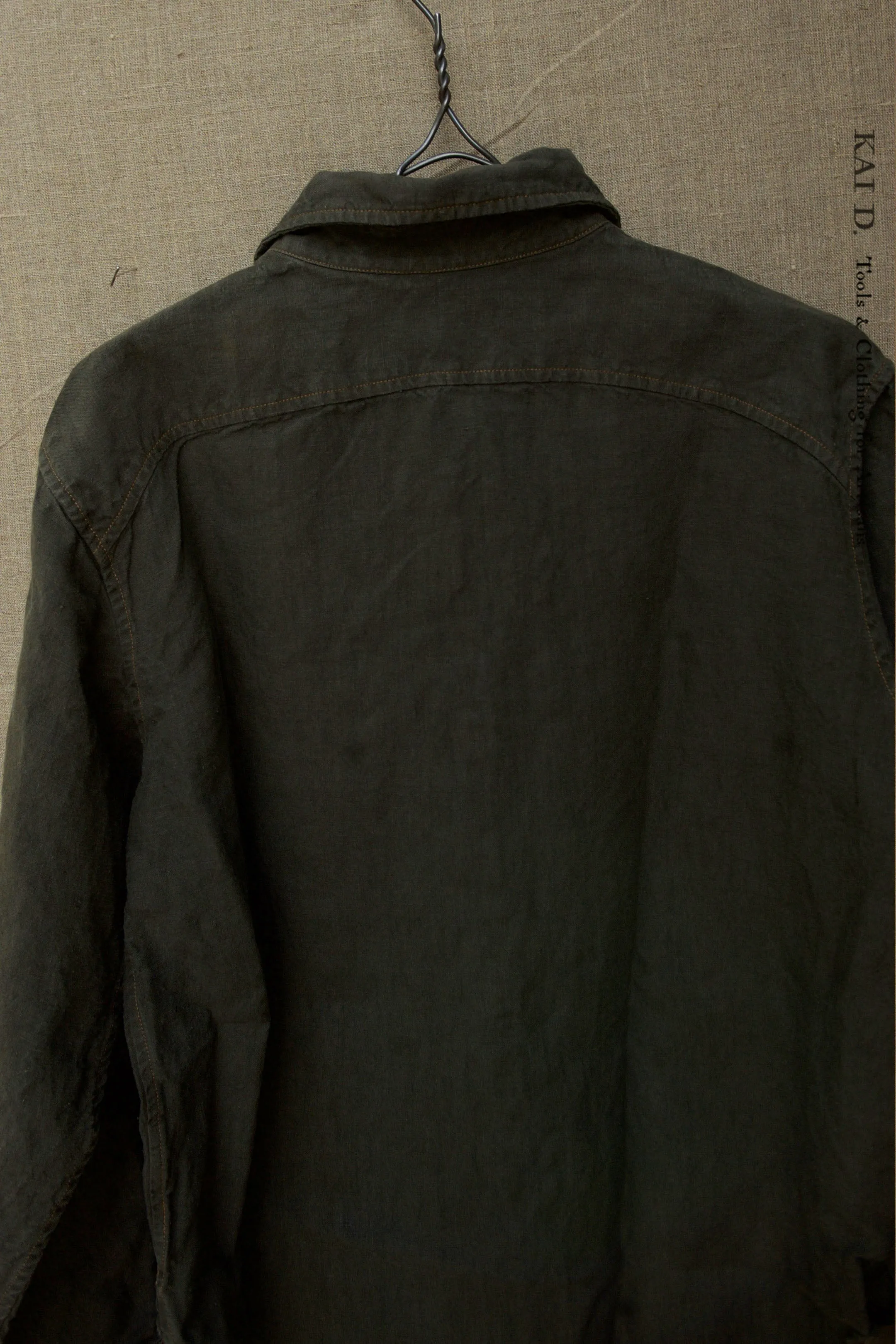 Garment Dyed Engineer Over Shirt - Deep Olive - M (NO RETURN)