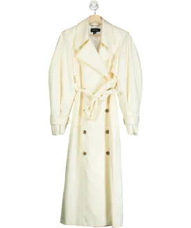 Karen Millen Cream Tailored Relaxed Belted Trench Coat UK 6