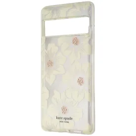 Kate Spade Defensive Hardshell Case for Pixel 6 Pro - Hollyhock Floral Clear