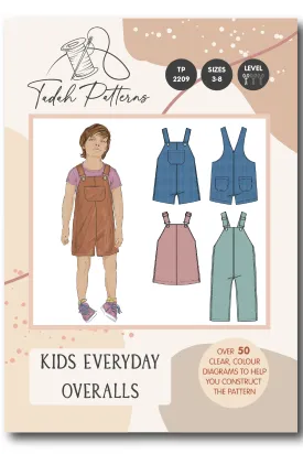 Kids Everyday Overalls Sewing Pattern