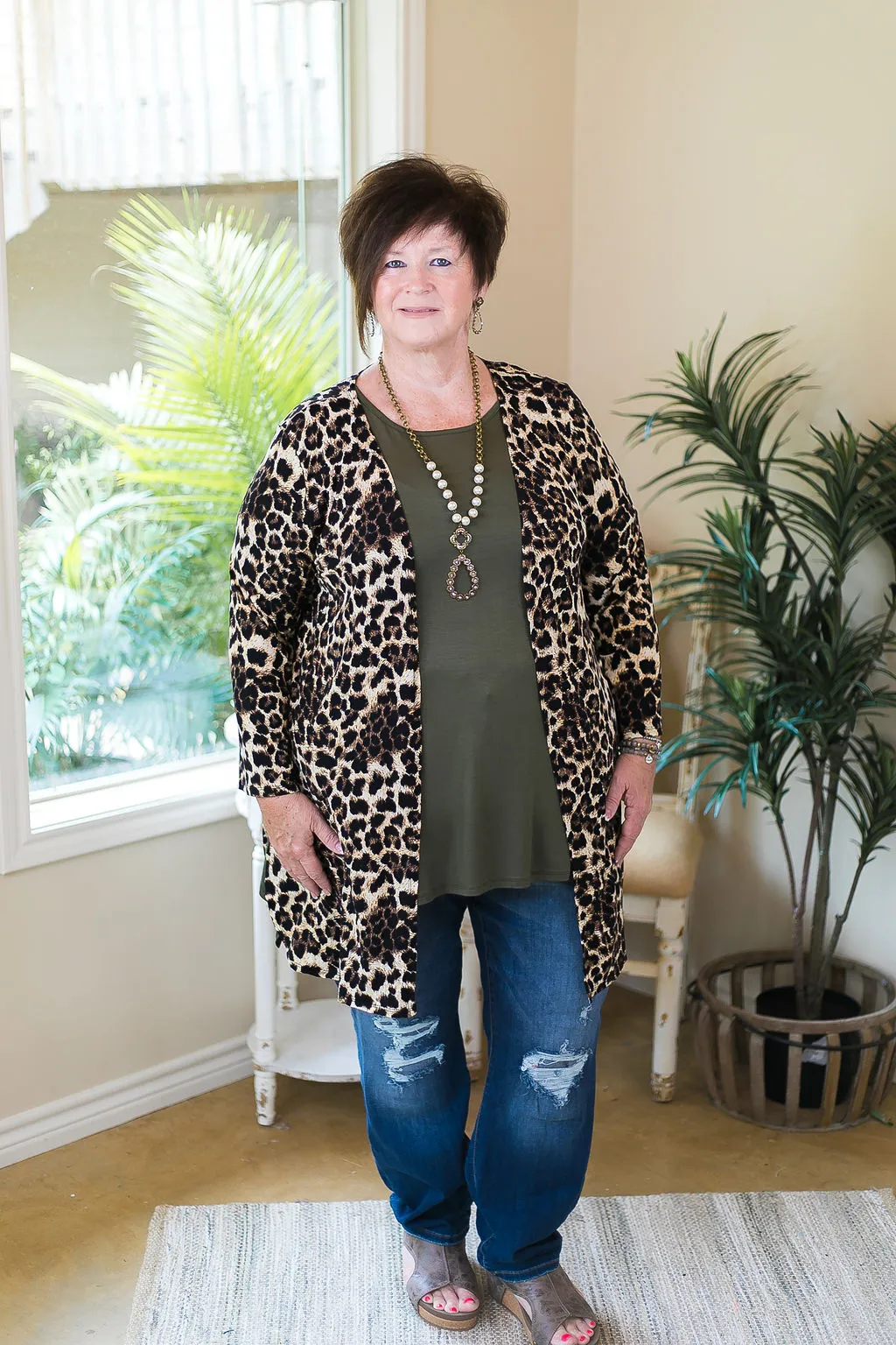 Last Chance Size Small | All Eyes On You Leopard Print Cardigan