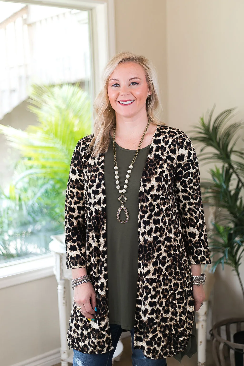 Last Chance Size Small | All Eyes On You Leopard Print Cardigan