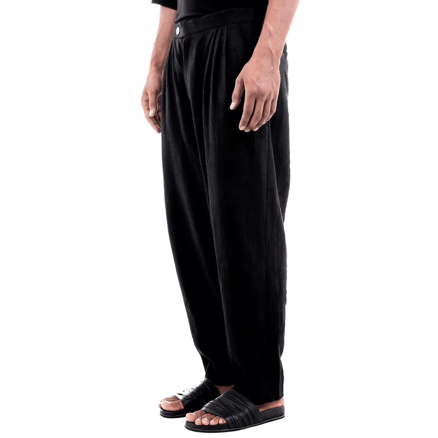 Linen wide leg pants