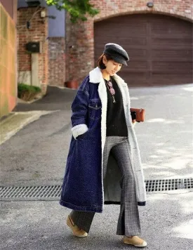 Long Denim Trench Coat