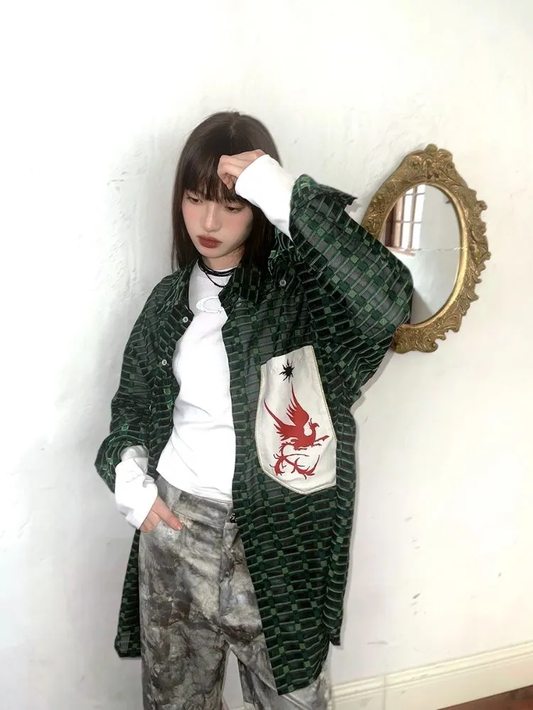 Loose Boyfriend Style Dragon Shirt【s0000005065】