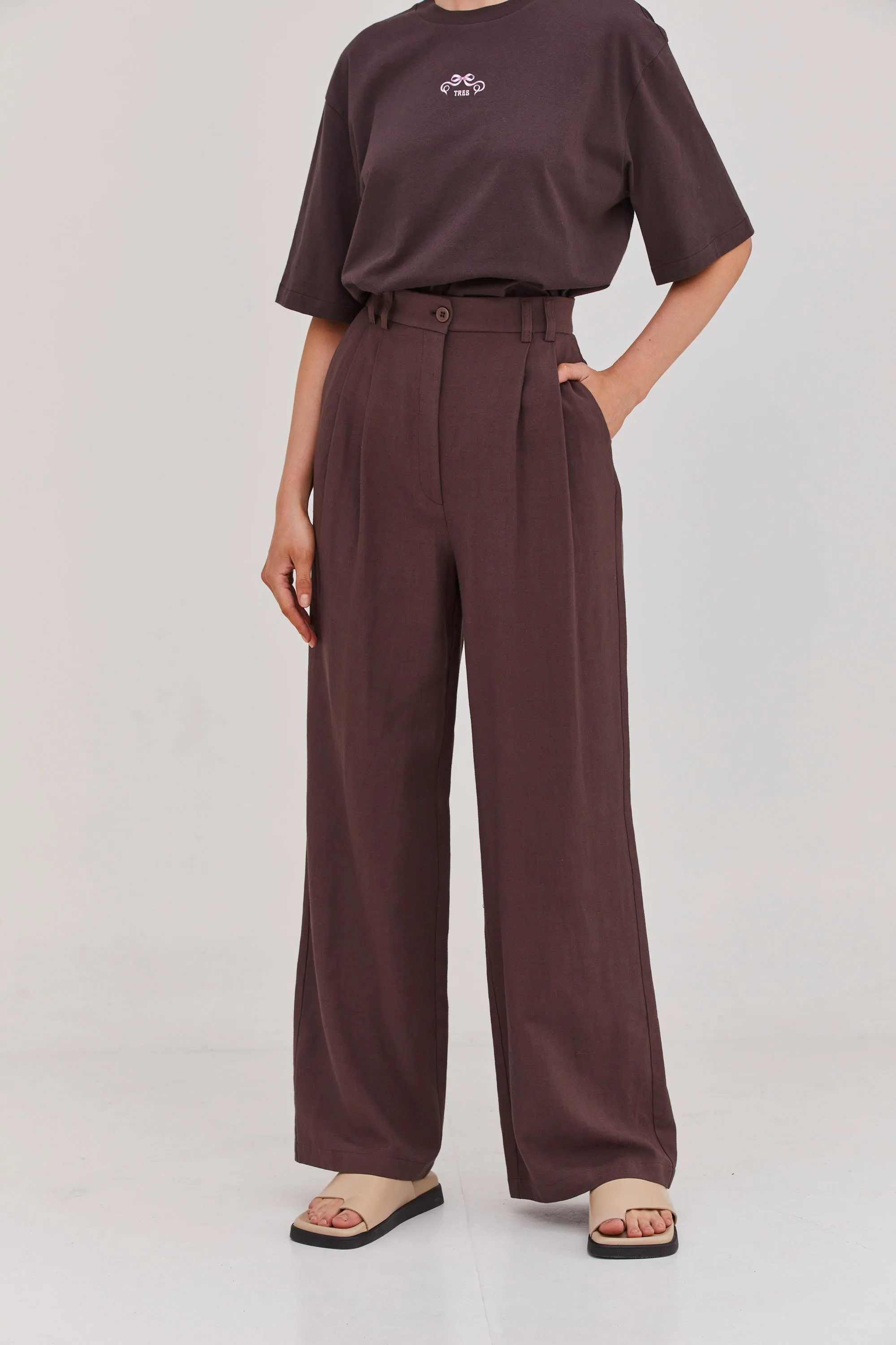 Luca Pants Dark Brown