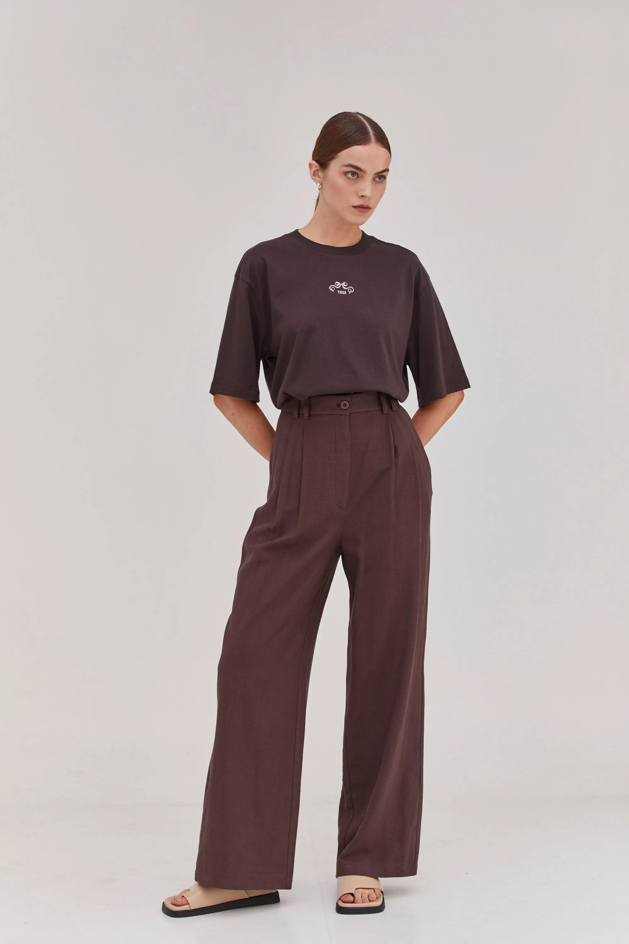 Luca Pants Dark Brown