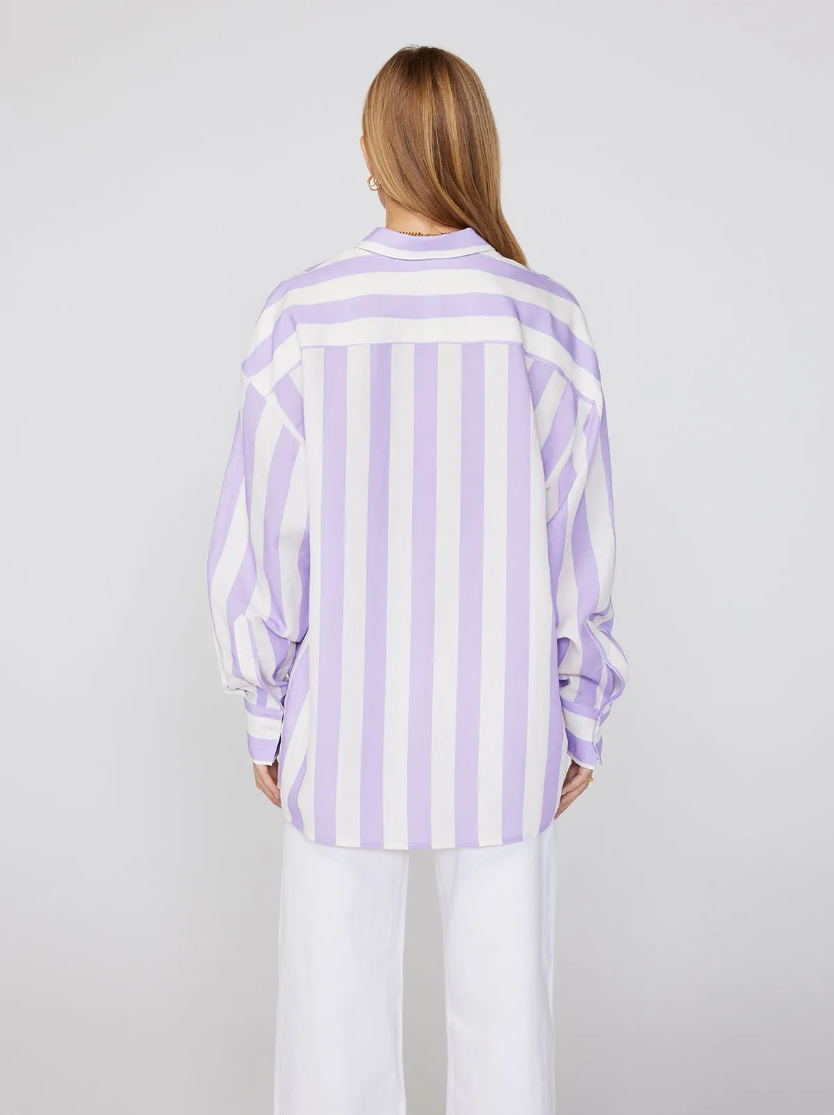 Mariana Lilac Stripe Boyfriend Shirt