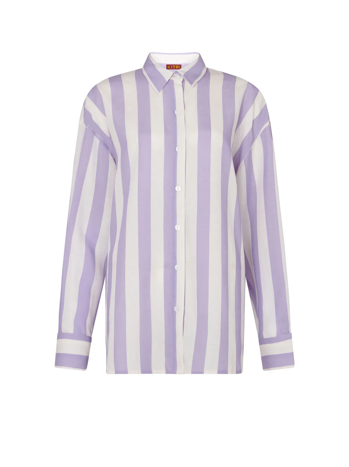 Mariana Lilac Stripe Boyfriend Shirt