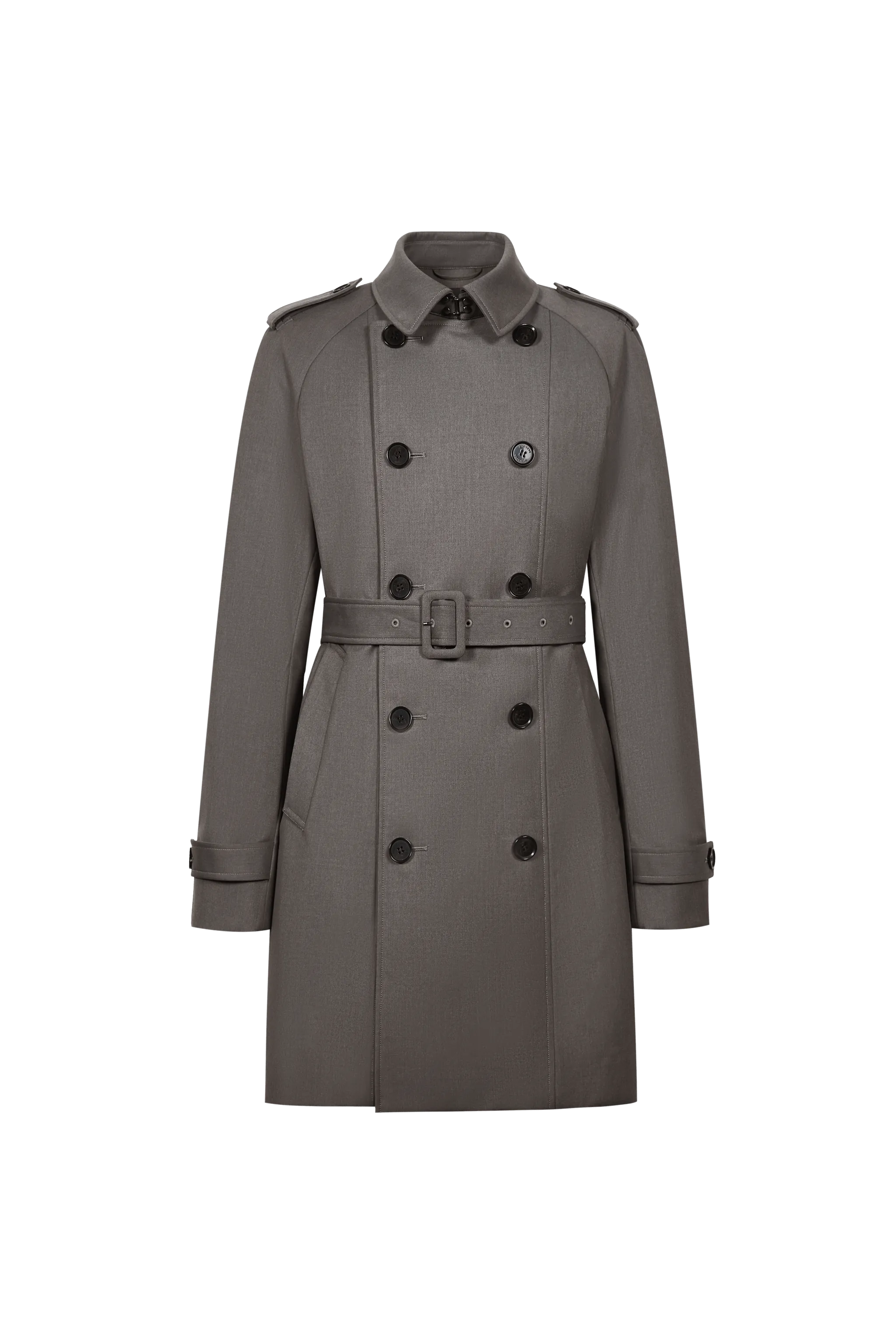 Mid-length Detachable Goose Down Trench Coat